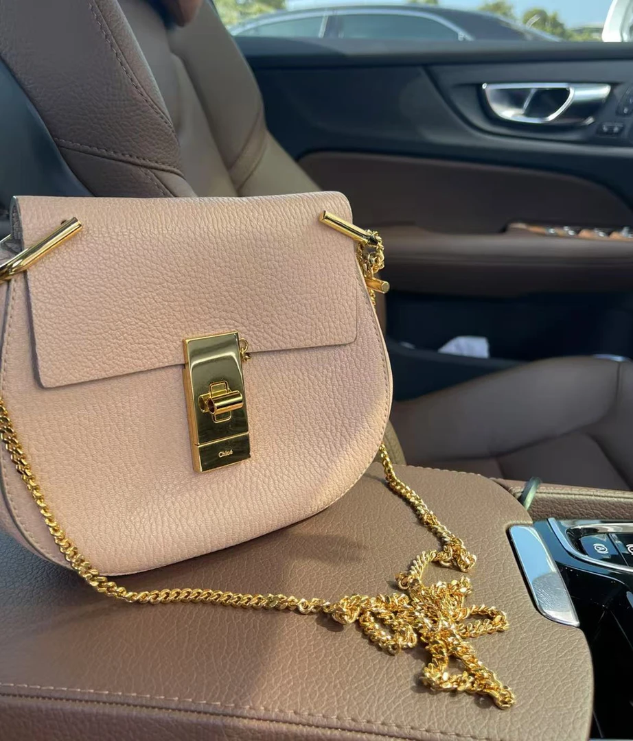 95新 Chloe/蔻依 蔻依嫩粉色小号小猪包