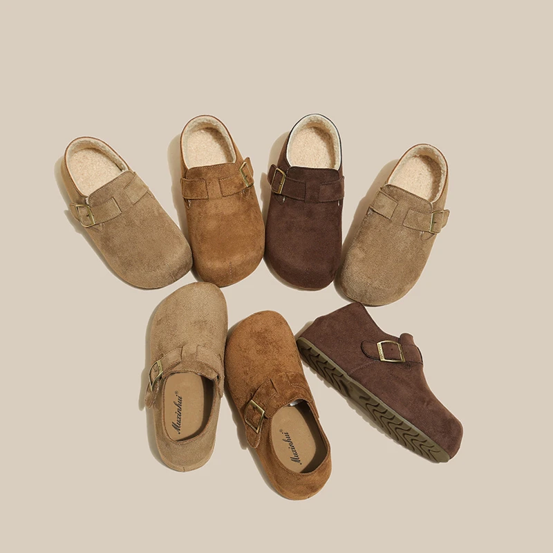 【品牌】包跟勃肯鞋女内增高加棉百搭小个子女鞋2025秋冬季638-1