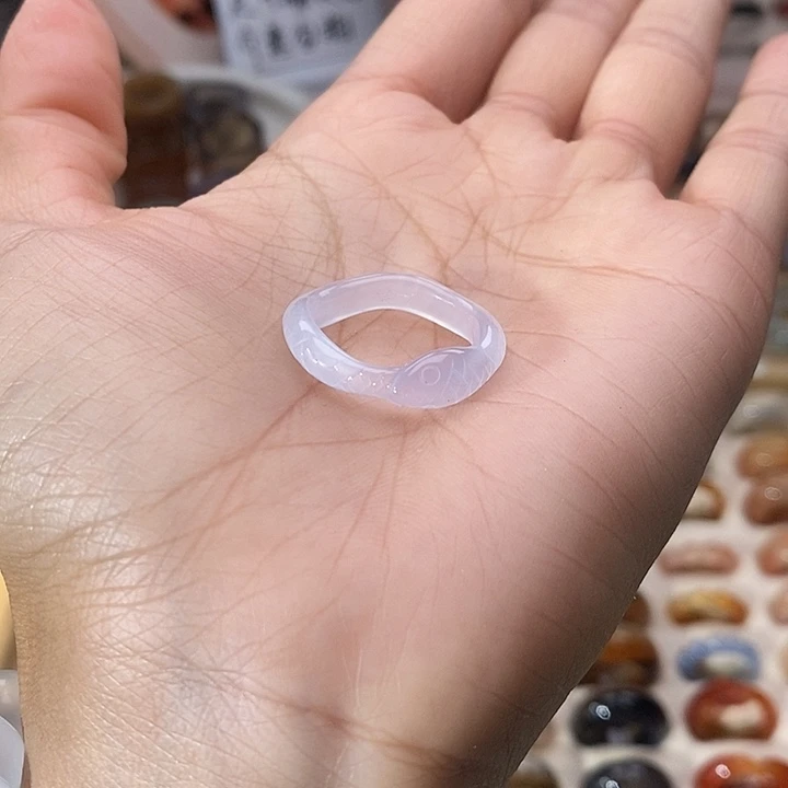 玛瑙/玉髓未镶嵌戒指A 88不退换港17直径18