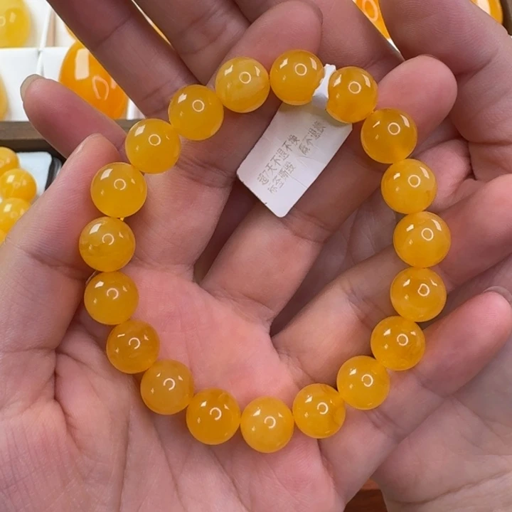 未镶嵌毛衣链蜜蜡