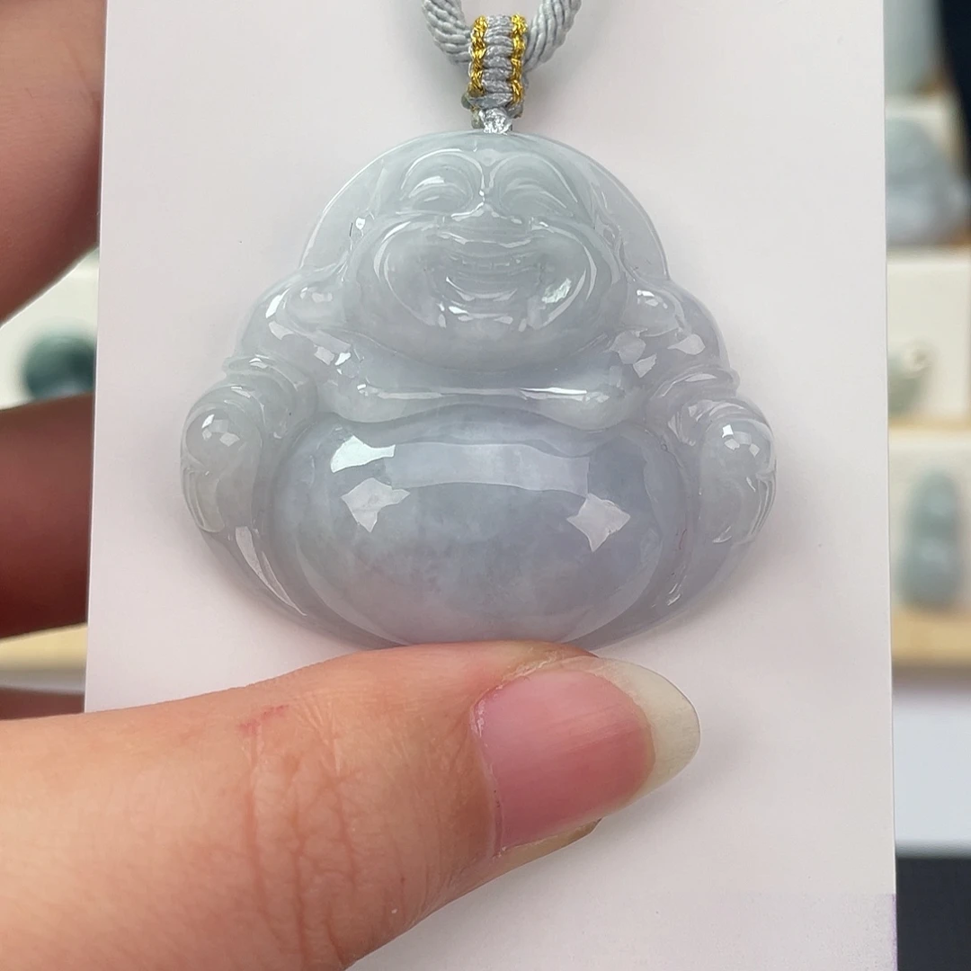 翡翠未镶嵌颈饰佛公