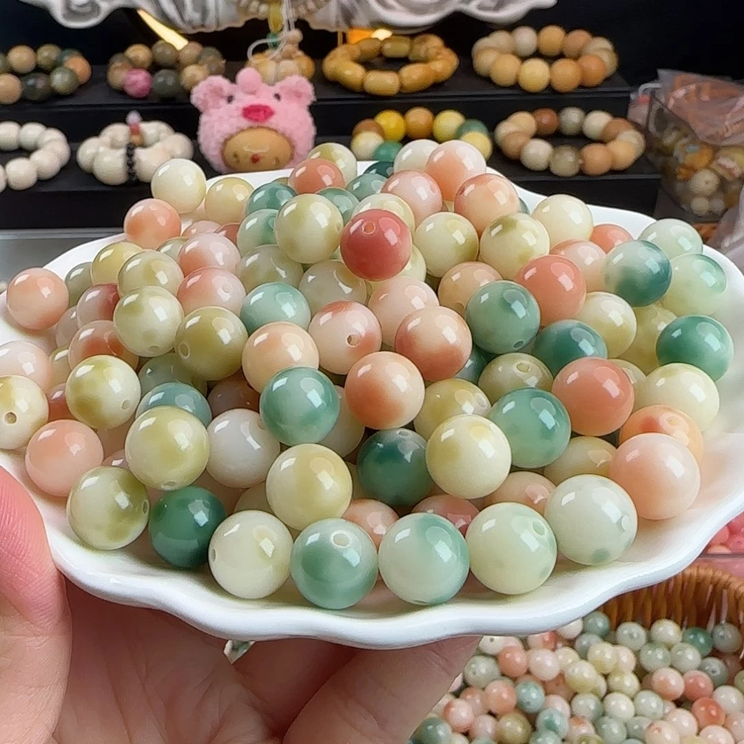 手串菩提根/象牙果卡12三花果冻圆500颗