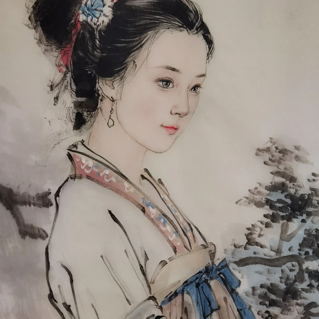 国画人物画适合玄关书房装饰挂画