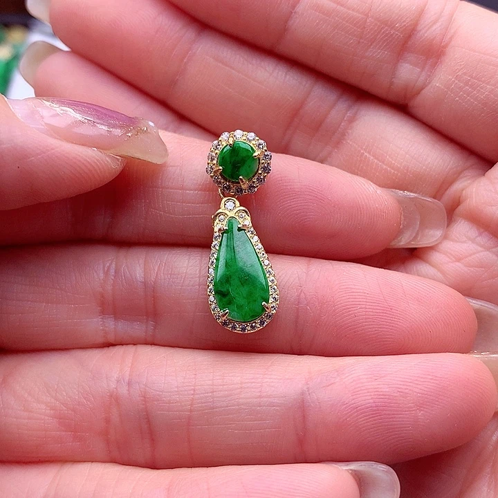 翡翠颈饰银S925镶嵌翡翠