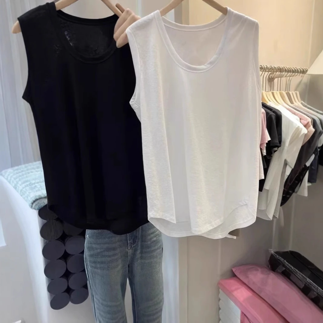 胖MM特大码300斤韩版外穿无袖背心女夏季百搭打底衫内搭休闲上衣2