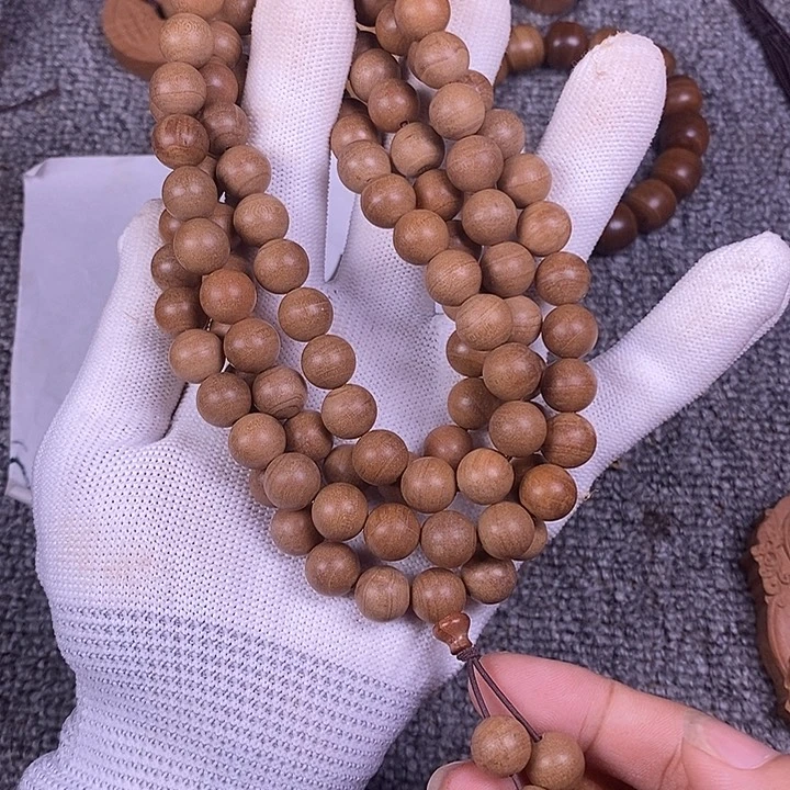 檀香木手串/手链老山檀香老料1.0/108圆珠微瑕