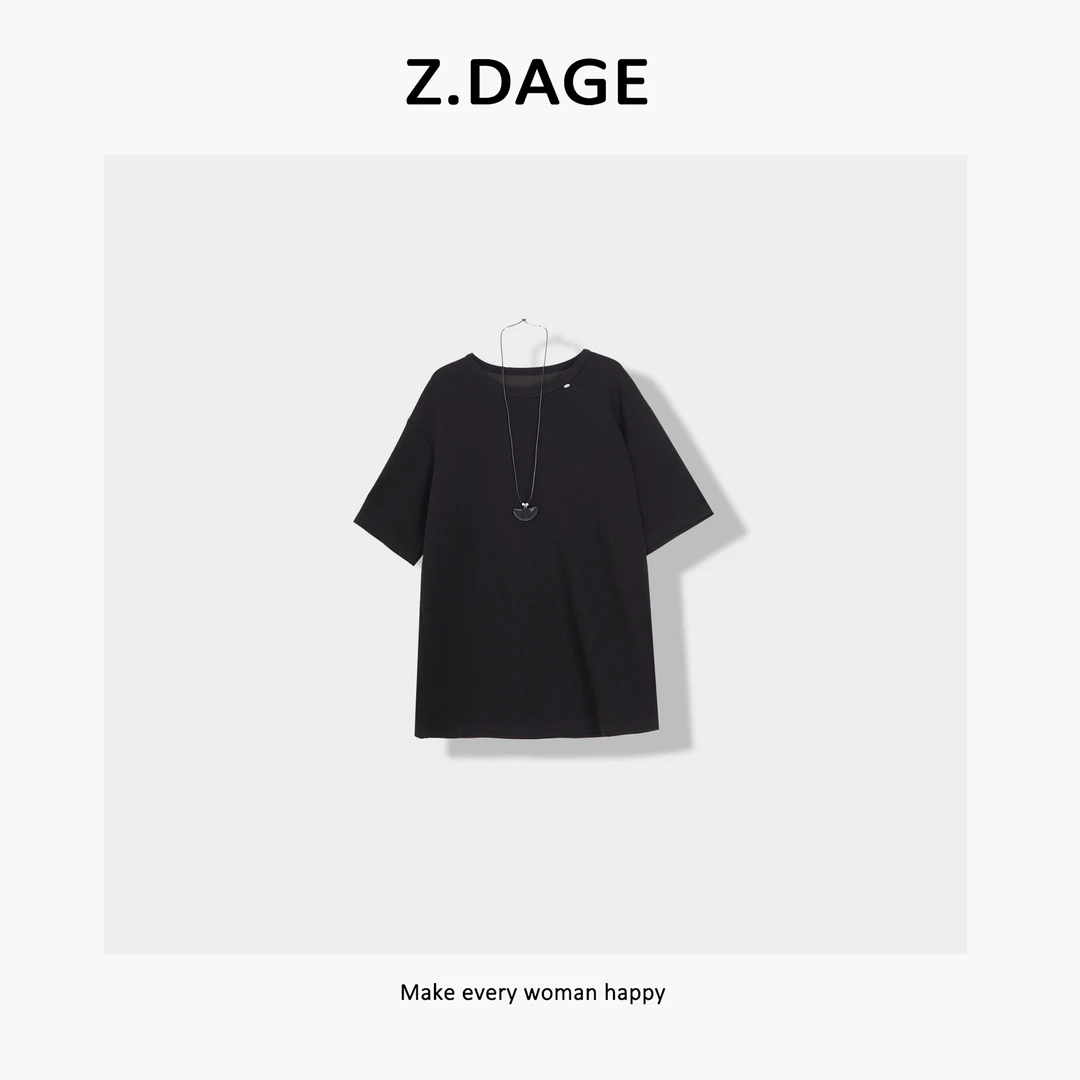 z.dage-‘三亚T恤’春夏款新品显瘦百搭休闲慵懒圆领T恤-22036