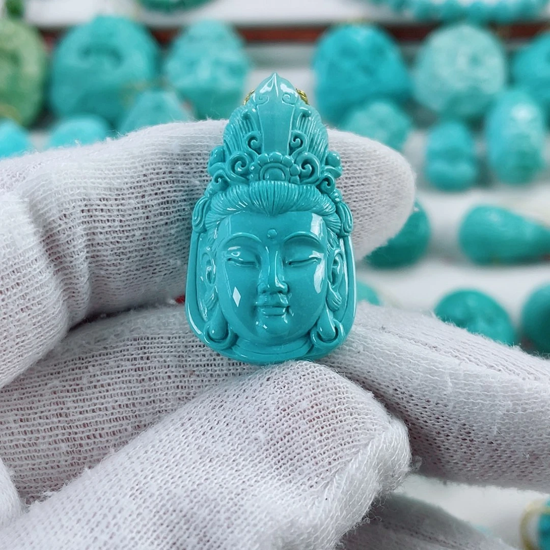 绿松石未镶嵌车挂