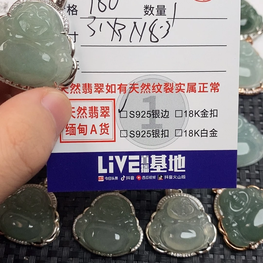 翡翠银S925镶嵌颈饰