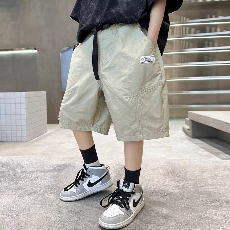 夏款男童短裤夏季中裤潮牌童装休闲裤运动工装裤薄款儿童短裤