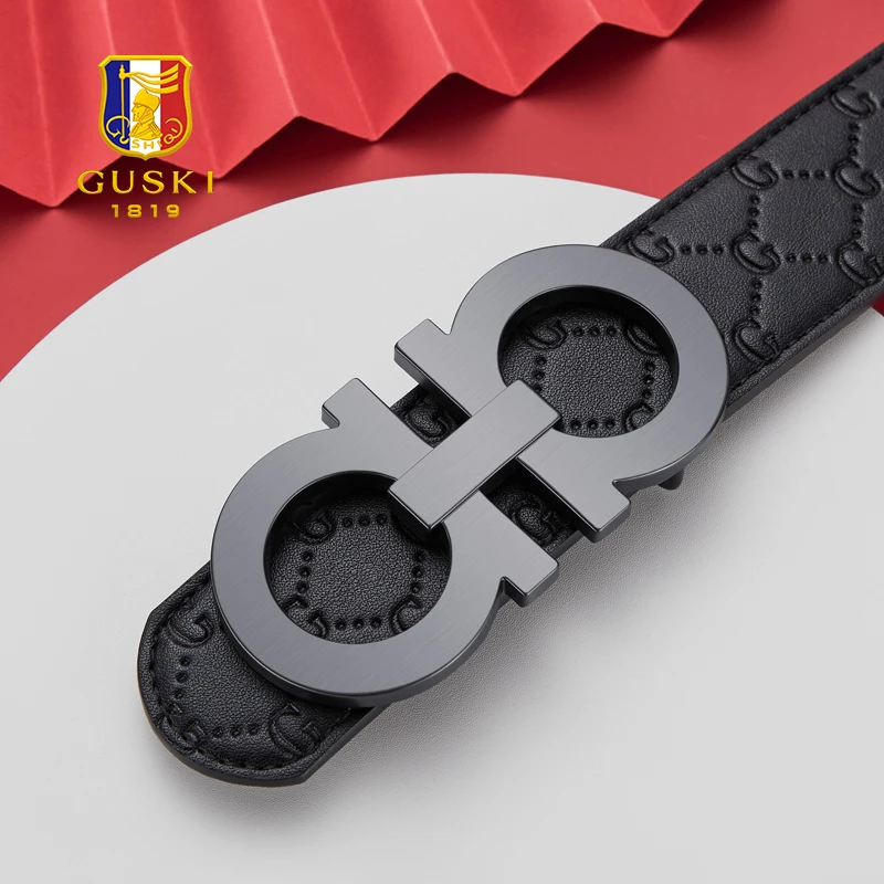 【生日礼物】古士旗真皮腰带百搭男款皮带高端时尚生日送男朋友实用