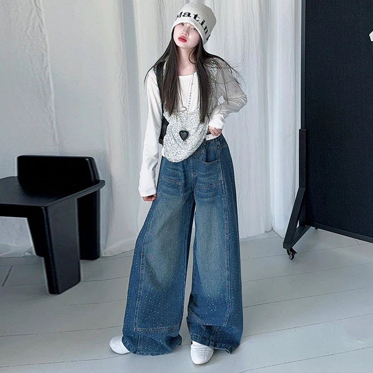 女童套装春秋款2025新款儿童洋气时髦春装中大童女孩休闲两件套潮