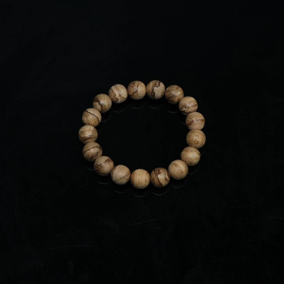 4173泰国虎斑棋沉香老料手串1.27cm 9.6g