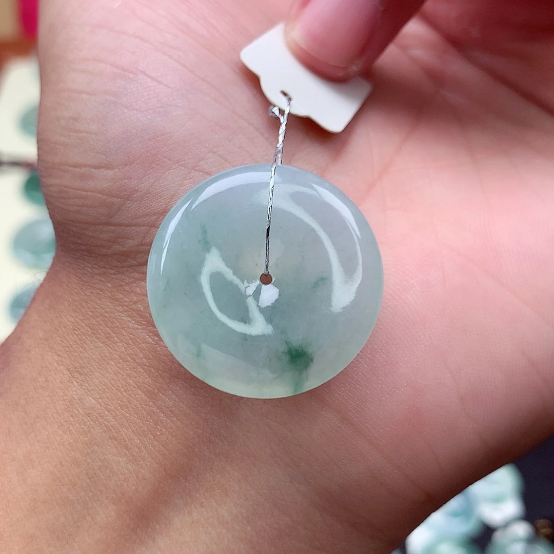 翡翠未镶嵌颈饰35 尺寸26.4-6