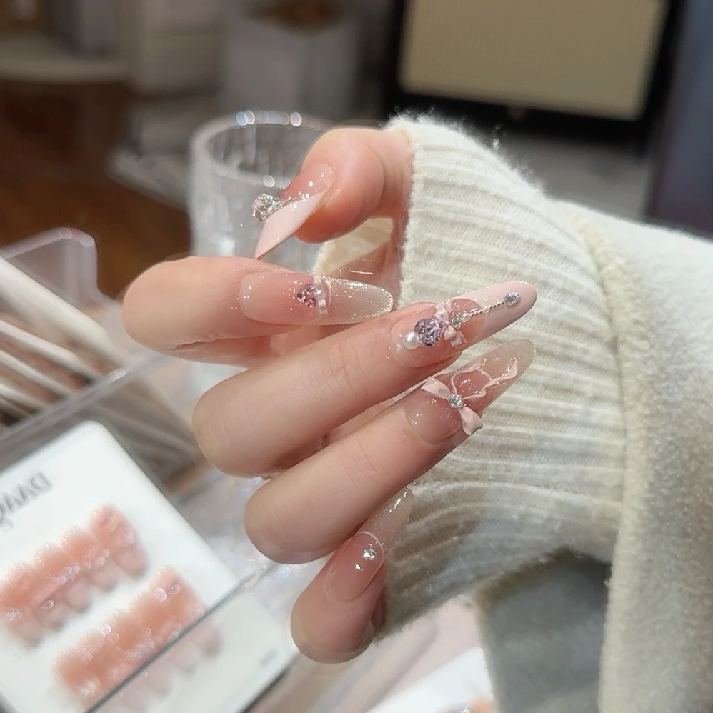 【七里香】纯手工可拆卸穿戴甲10片高级气质显白美甲