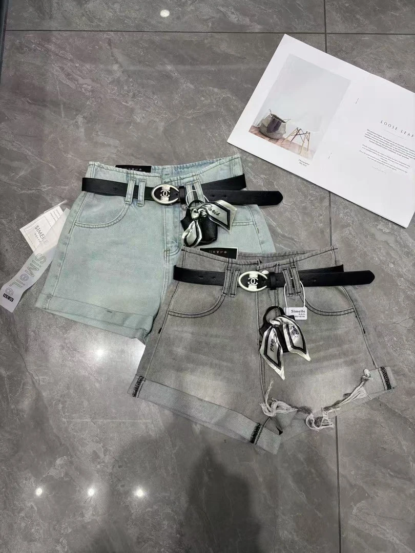 英子严选思美乐家短裤牛仔裤60027带腰带
