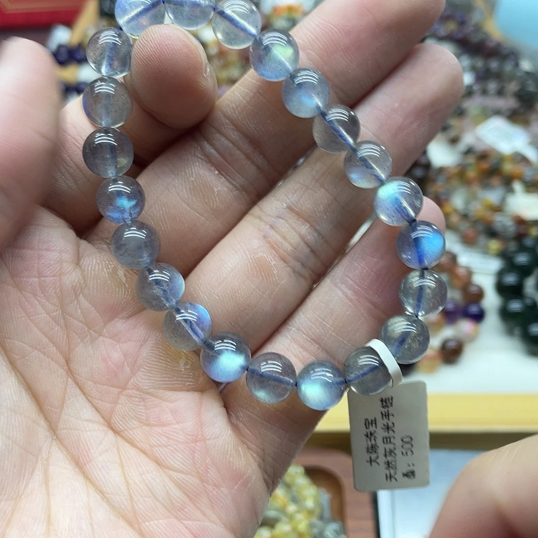 拉长石手链未镶嵌天然