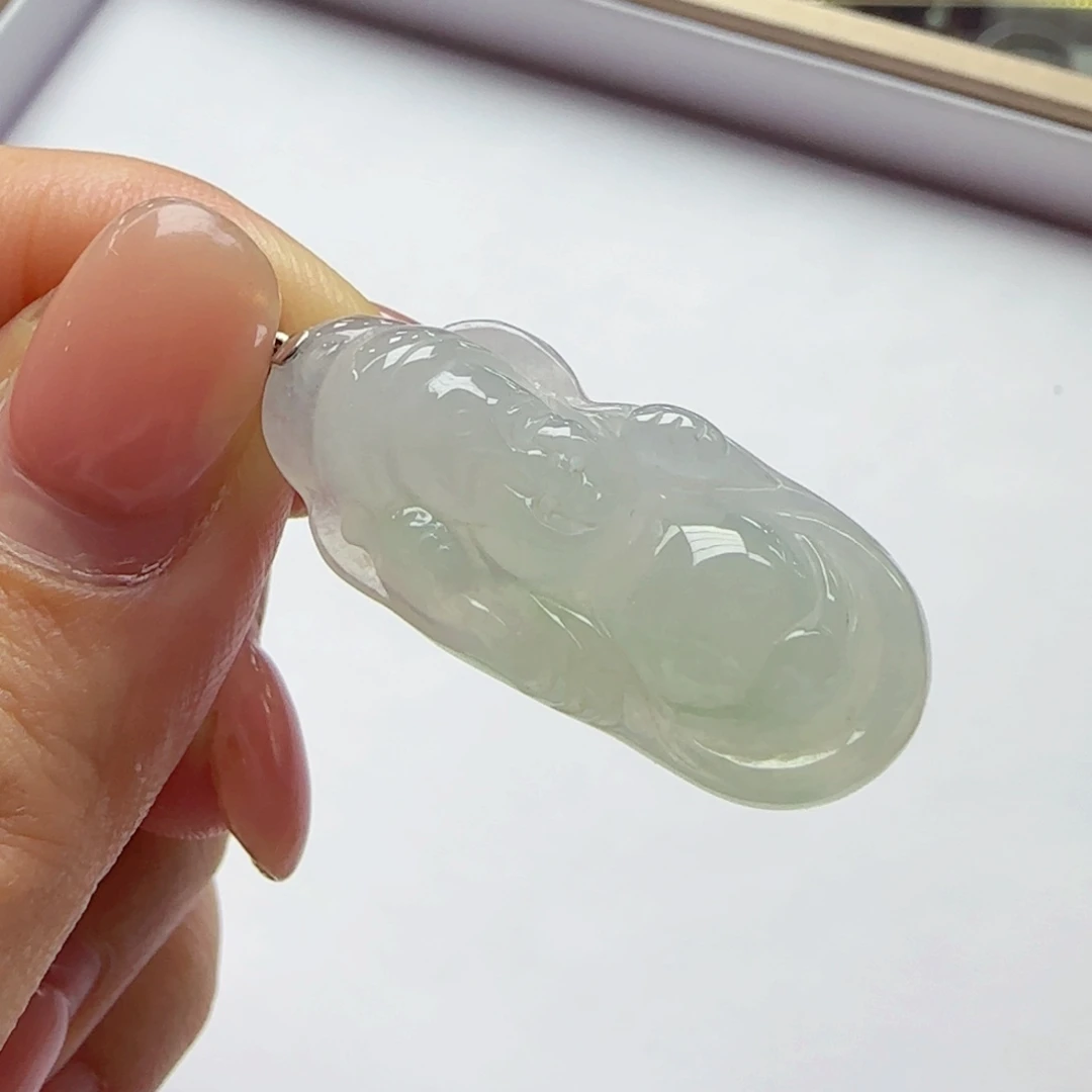 颈饰18K金镶嵌翡翠pk1215