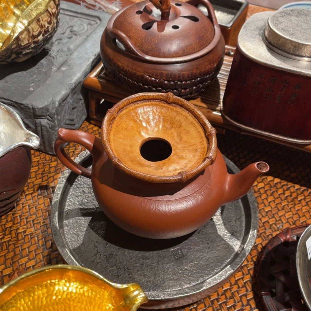 紫砂茶案竹制投茶器竹制投茶器