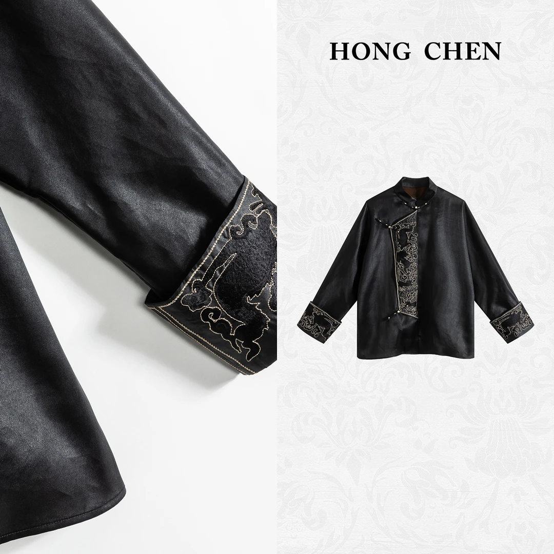 【虹辰·香云纱】高端桑蚕丝气质上衣高级感老钱百搭时尚优雅-HC1598