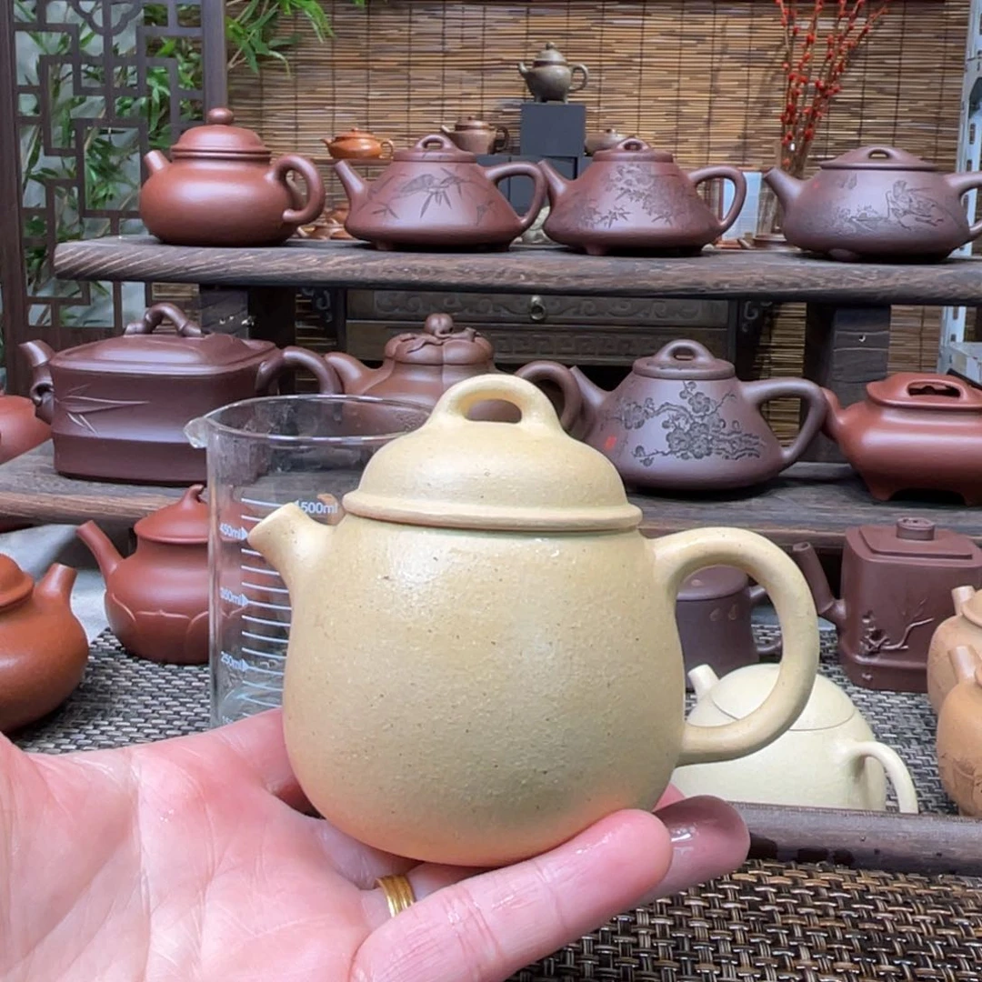 紫砂茶壶宜兴原矿紫砂手工制120