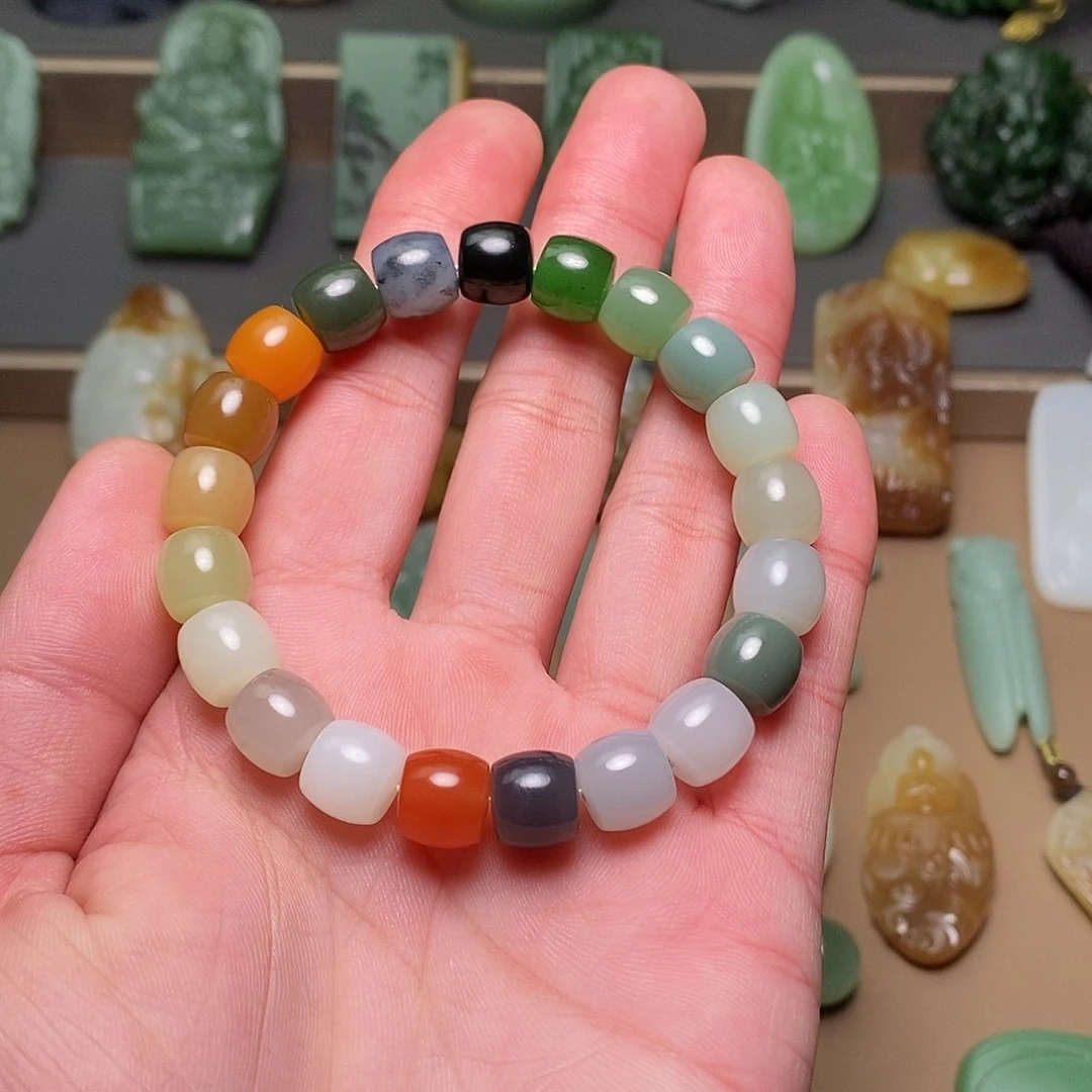 和田玉颈饰未镶嵌大多宝手串