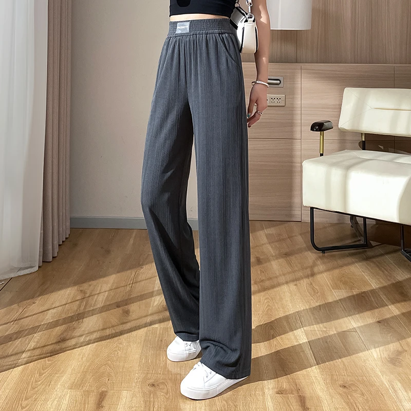 阔腿裤宽腿裤夏季宽松春夏运动大码休闲休闲裤薄款垂感高腰