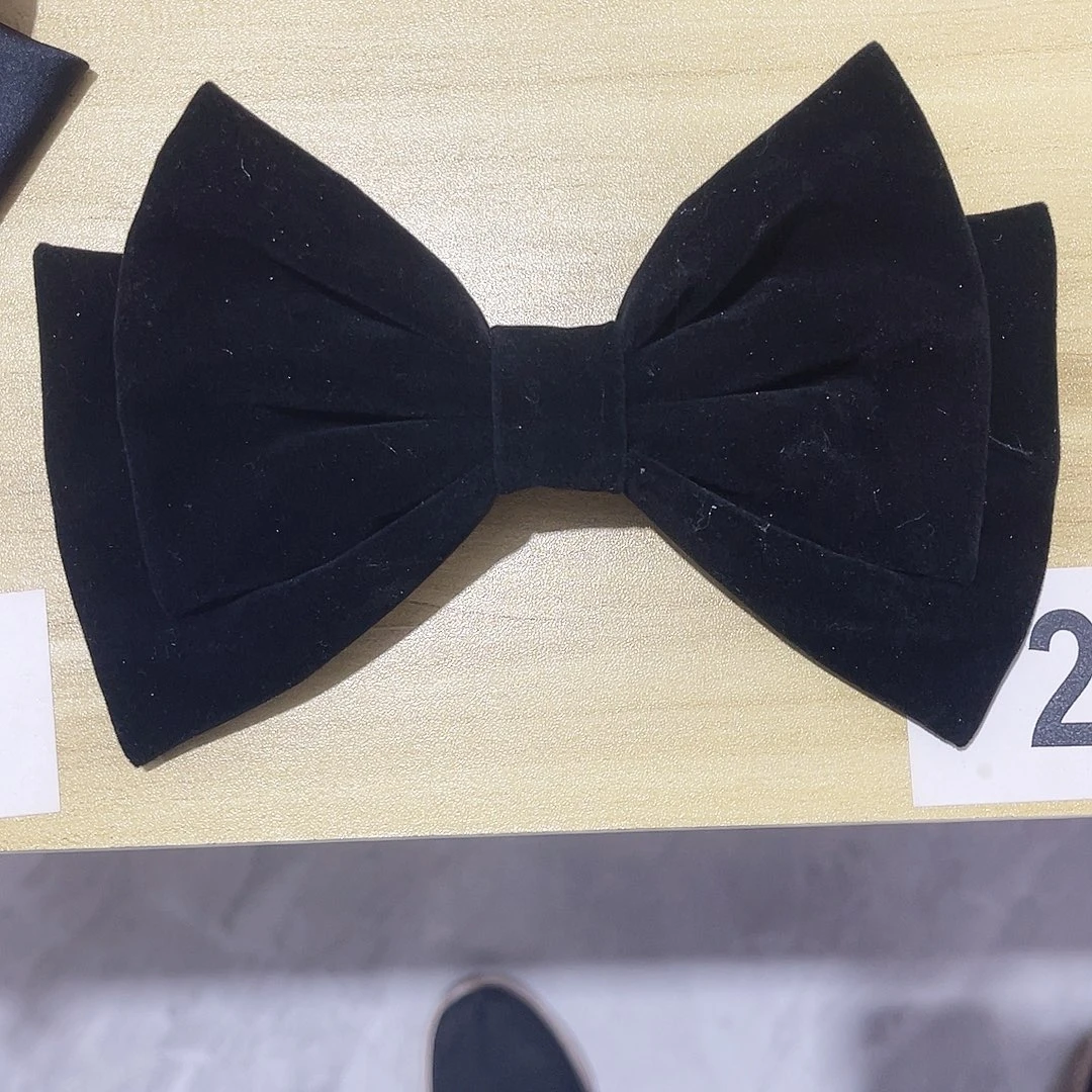 皮质铁合金蝴蝶结发夹