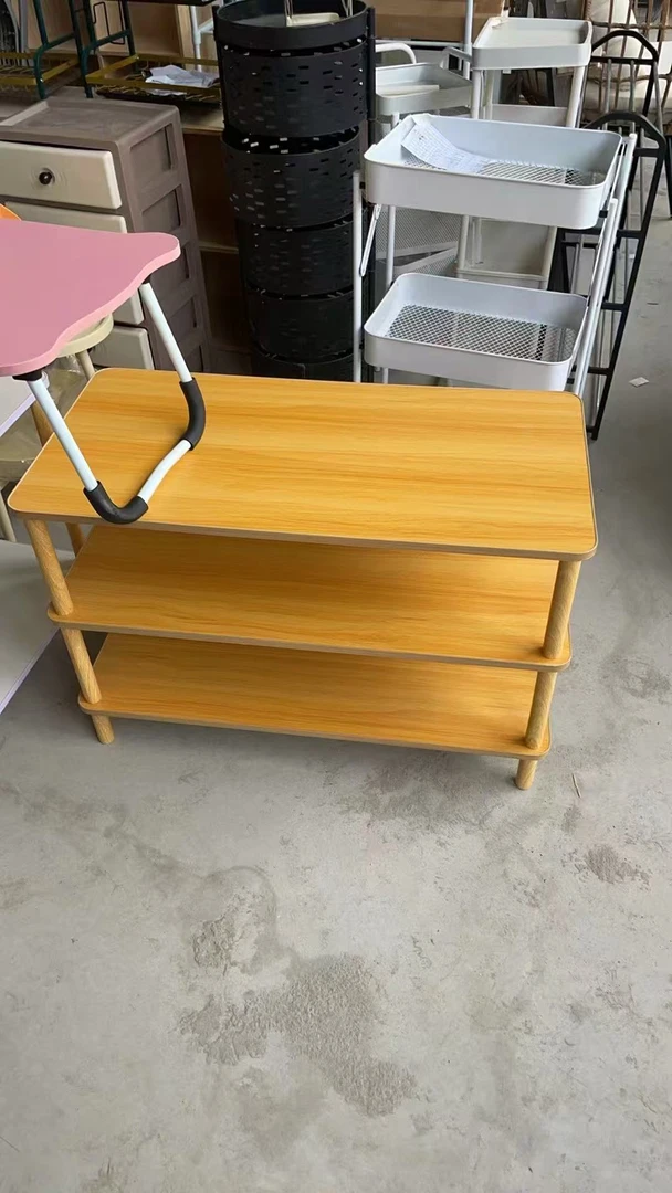 (三层暖黄)床头柜现代简约家用卧室小型新款替代品简易床边柜子