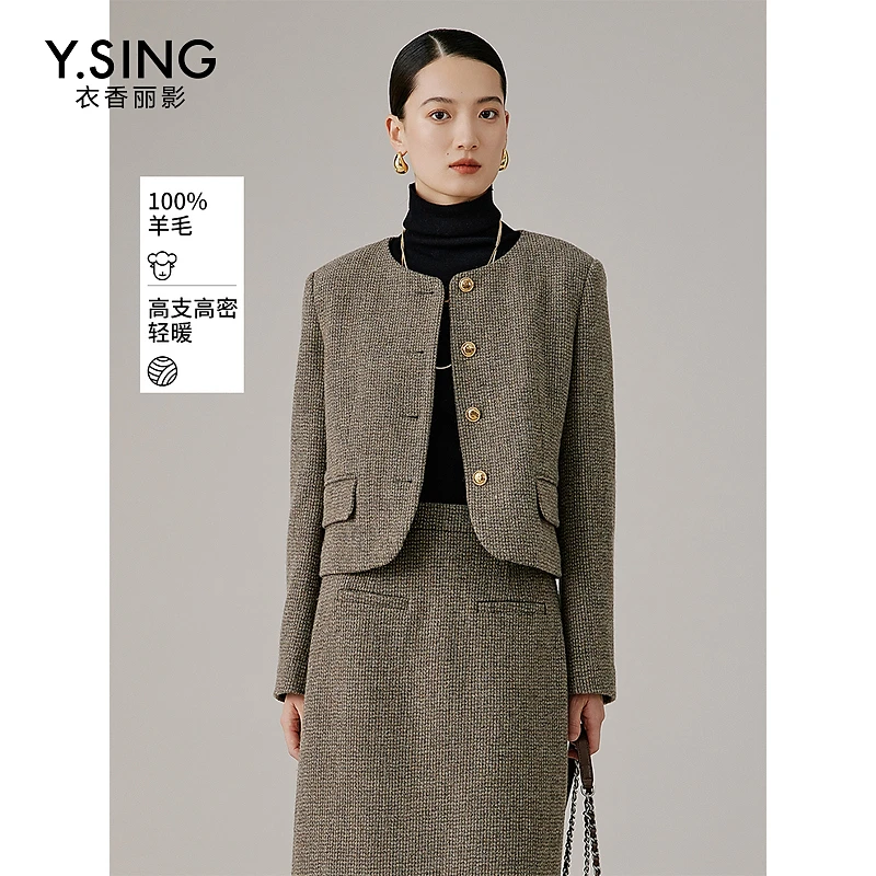 【小北专属】衣香丽影新款毛呢外套940918001
