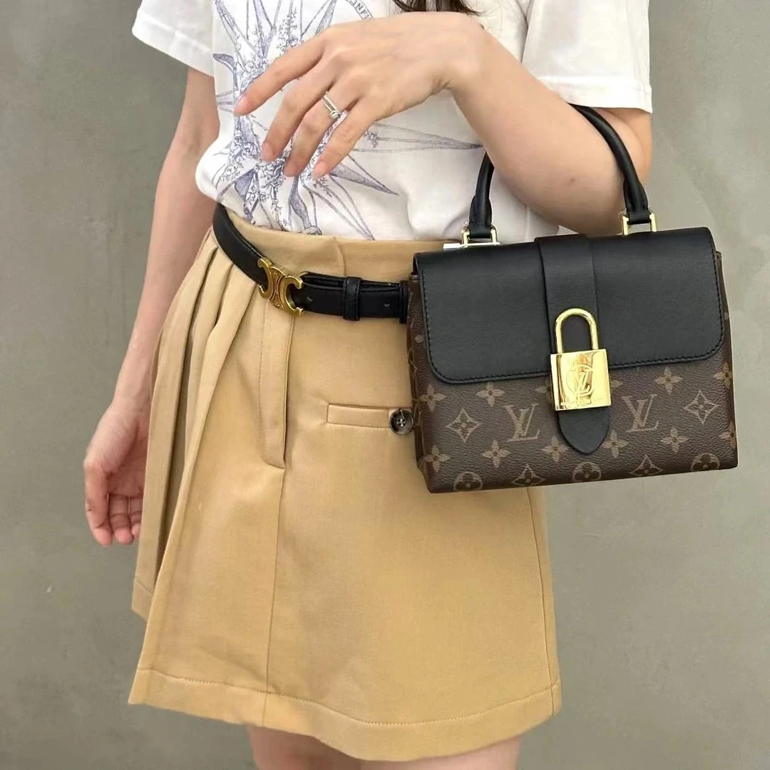 95新 LouisVuitton/路易威登 全原LOCKYBB锁头bb斜挎手拎单肩