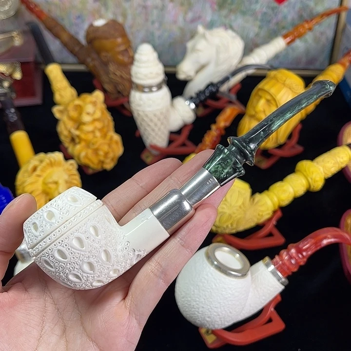 海泡石烟斗雨滴雕刻斗