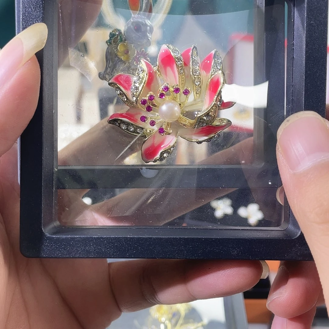 简***简淡水珍珠胸饰银S925镶嵌