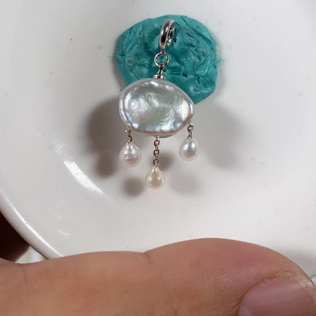 淡水珍珠合金吊坠