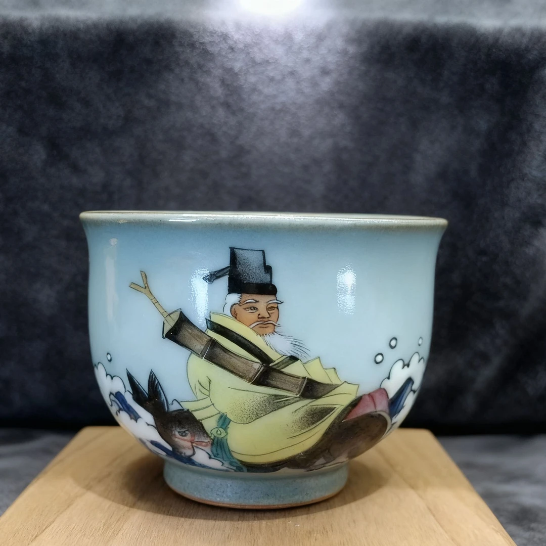 景德镇陶瓷人物品茗杯