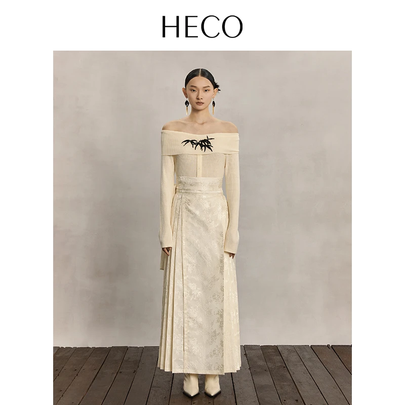 清-HECO【浮影】新中式轻国风马面裙2025年春季轻奢高级感半身裙