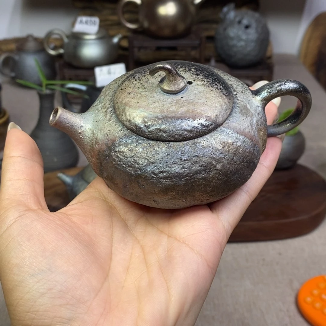 舍***得建水紫陶柴烧茶壶