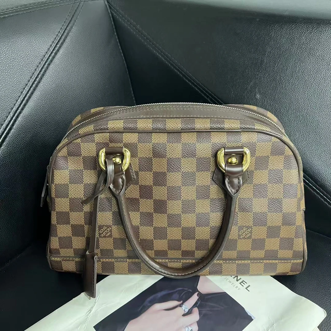 95新 LouisVuitton/路易威登 捐金沉珠/棋盘格保龄球包