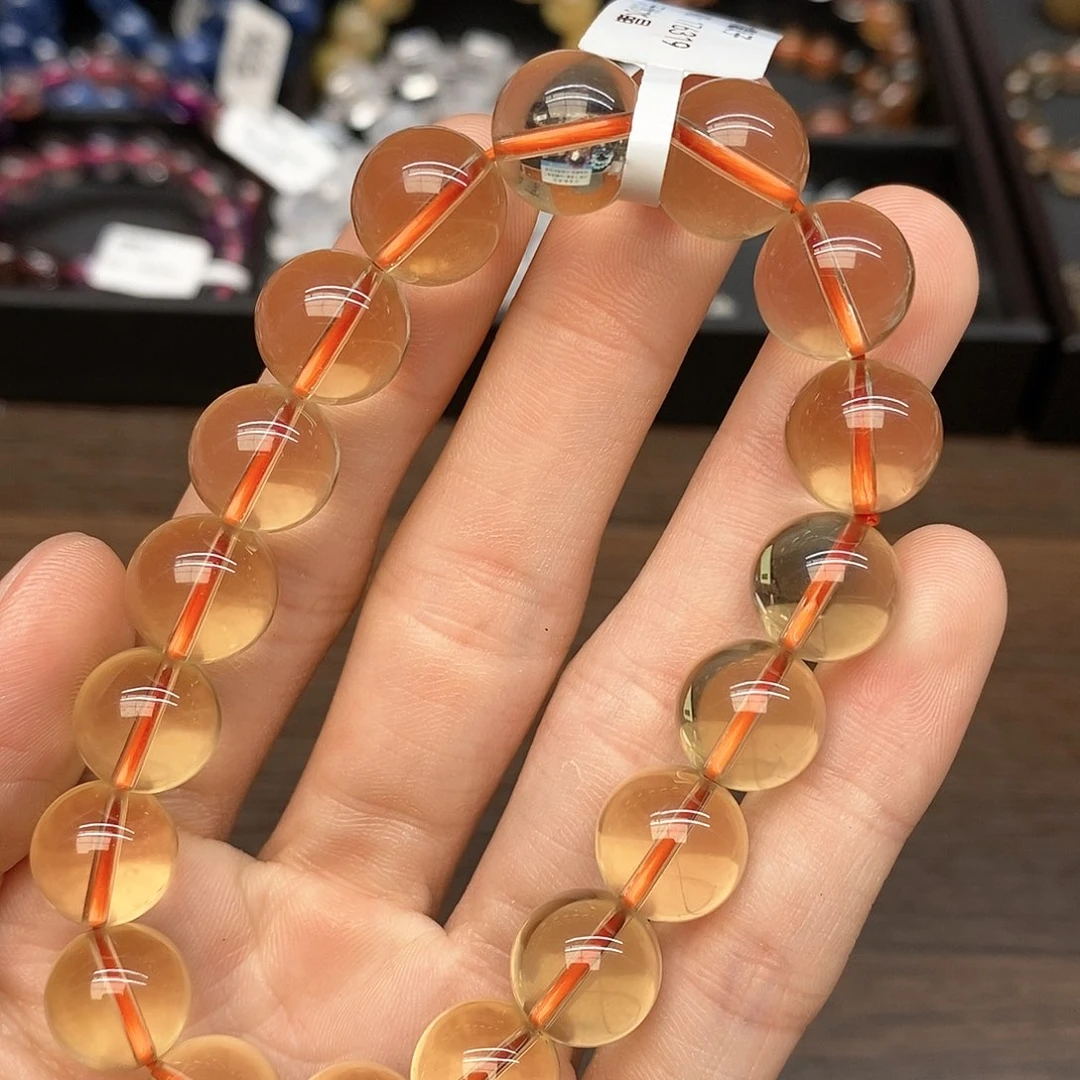 水晶手链未镶嵌15黄水晶12m