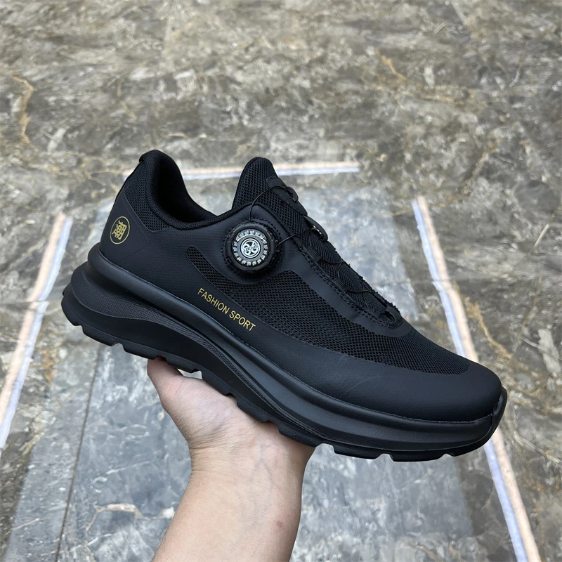 夏季男鞋2025单网透气时尚百搭休闲运动鞋厚底轻便鞋子男士网面鞋