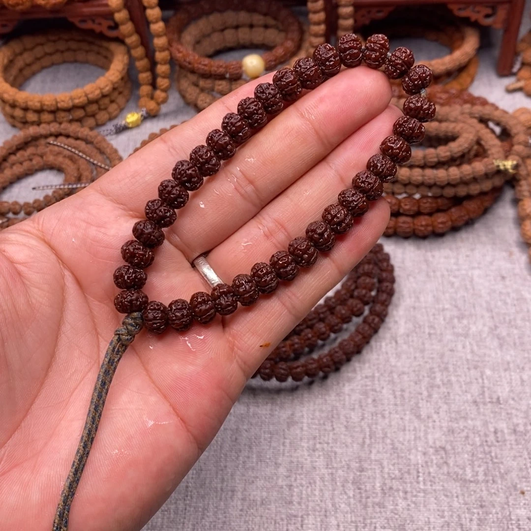 金刚菩提手串凹底梅花尺寸9.7