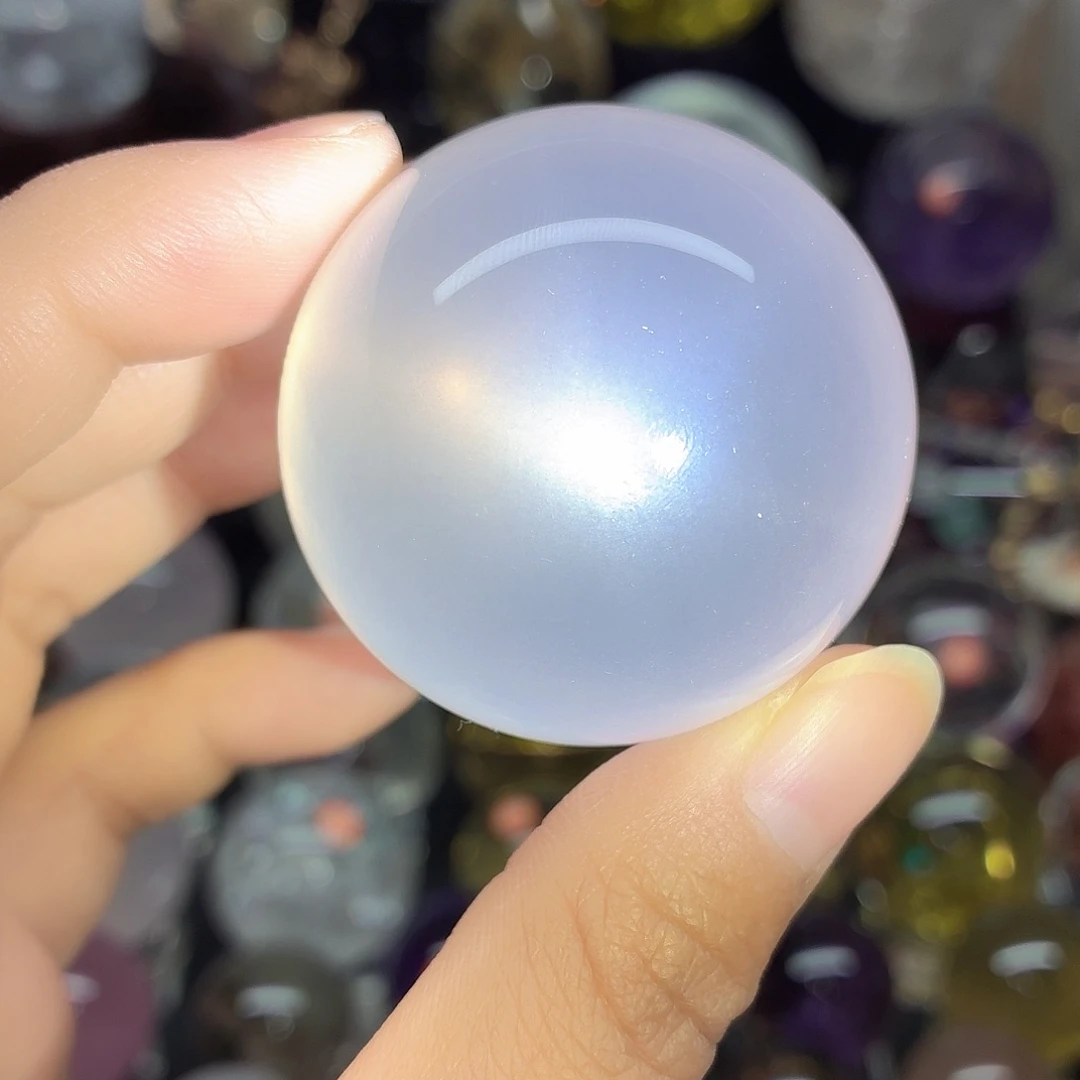 珠宝半成品水晶未镶嵌净体彩针金沙45