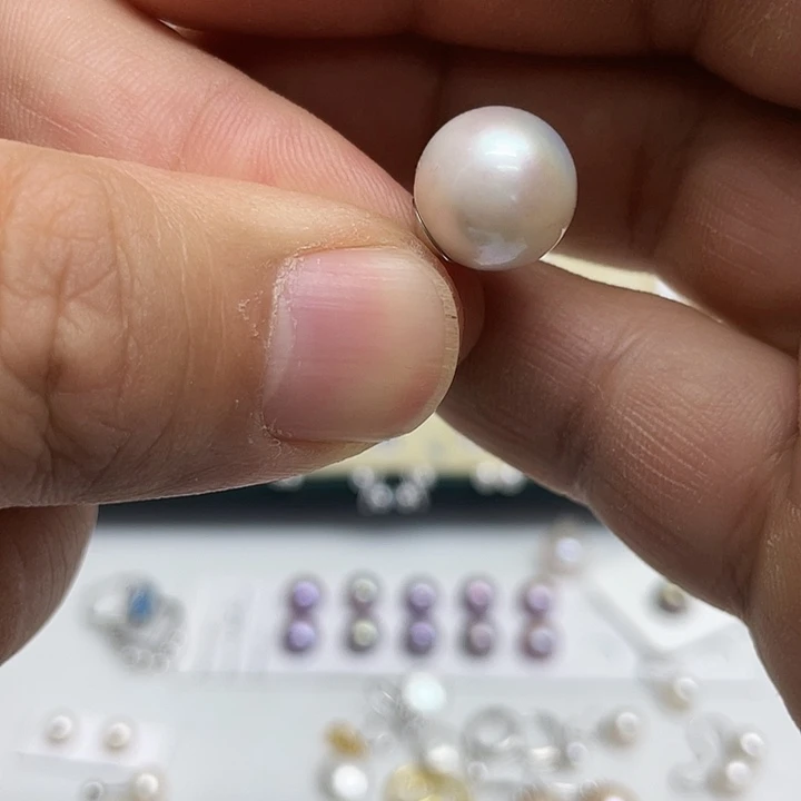 野***泡耳饰淡水珍珠银S925镶嵌