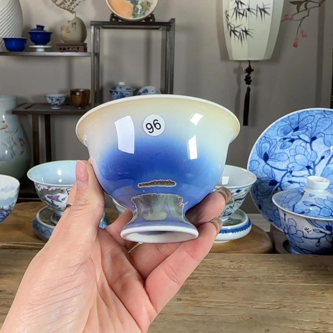 杯景德镇陶瓷柴烧多人