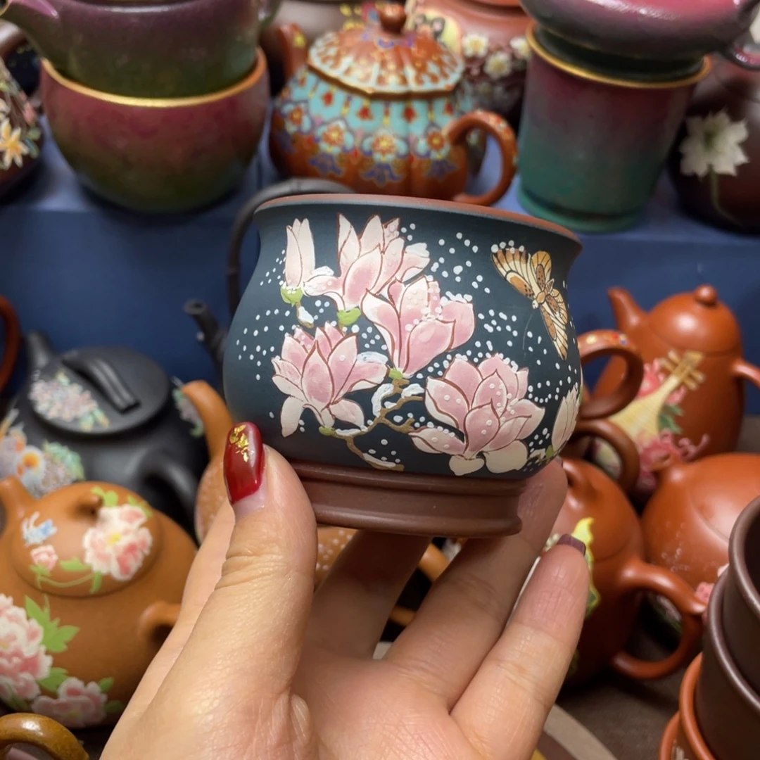 茶杯红泥紫砂主人杯150cc