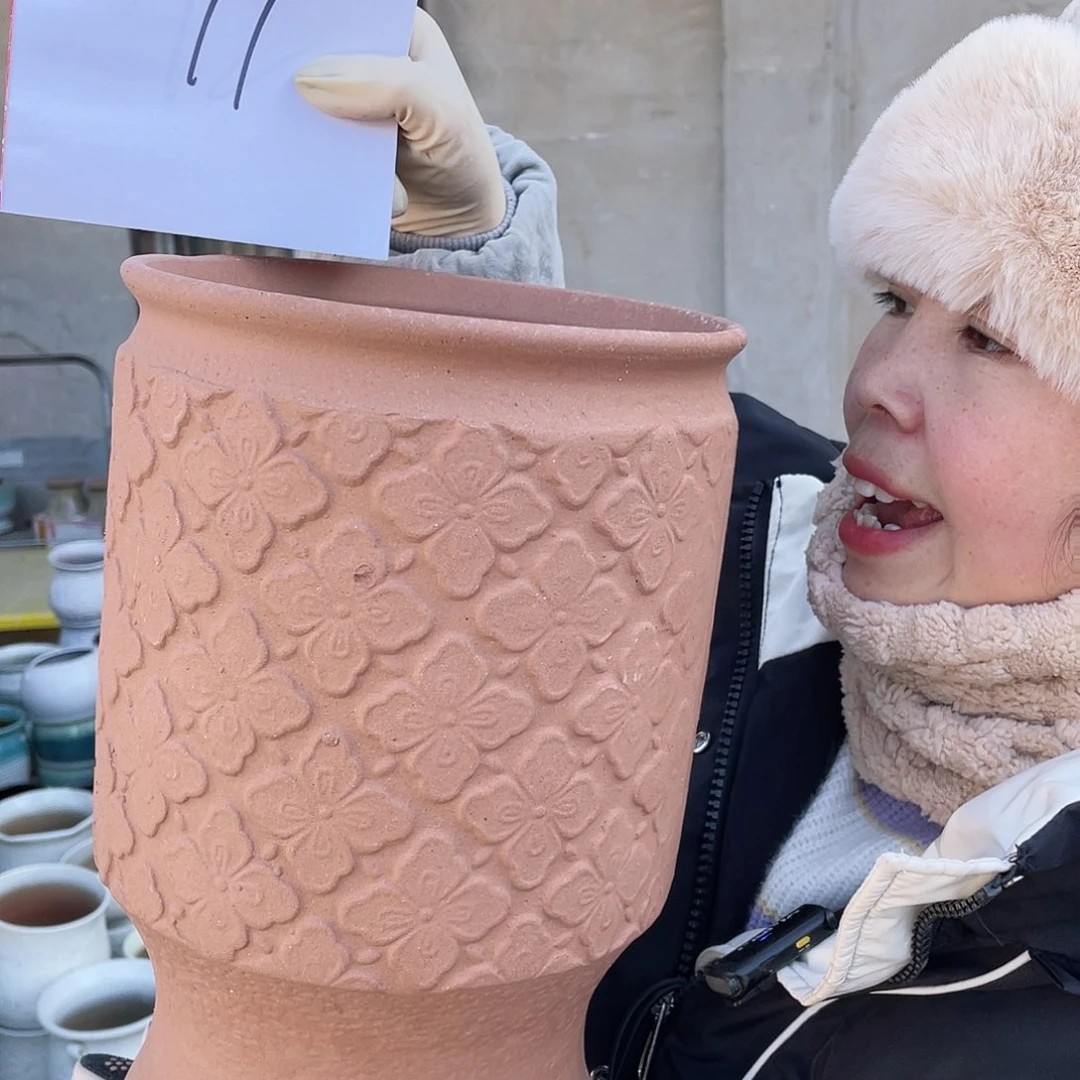 红陶王嫂花盆0127-11