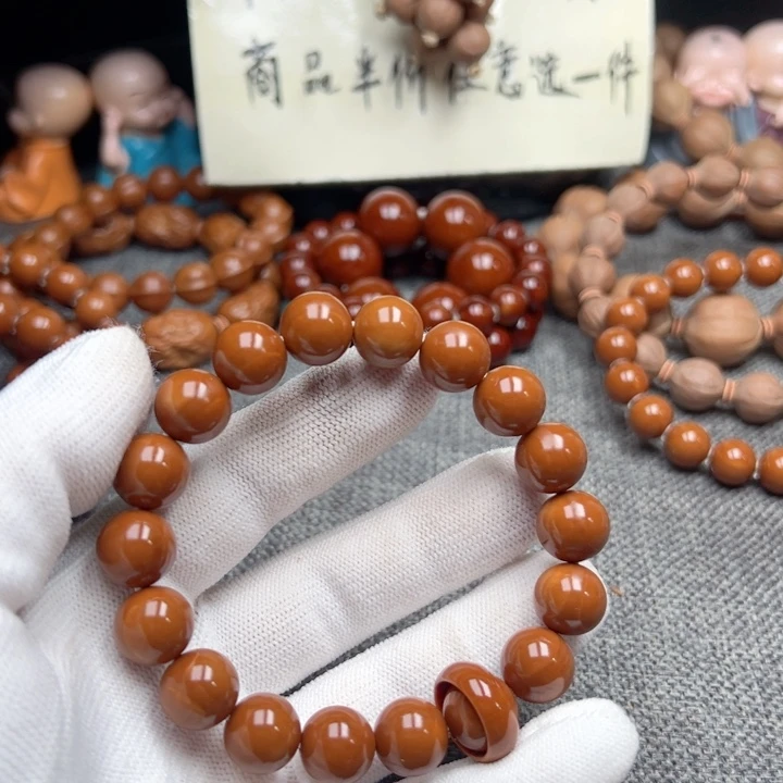 吃***豆手串橄榄核1.2全品超小孔