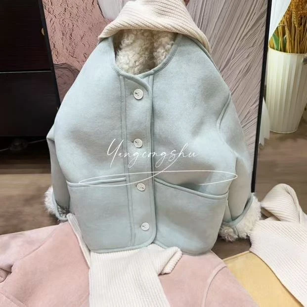 厚款森系常规休闲风B类普通外套冬季牛仔百搭女童上