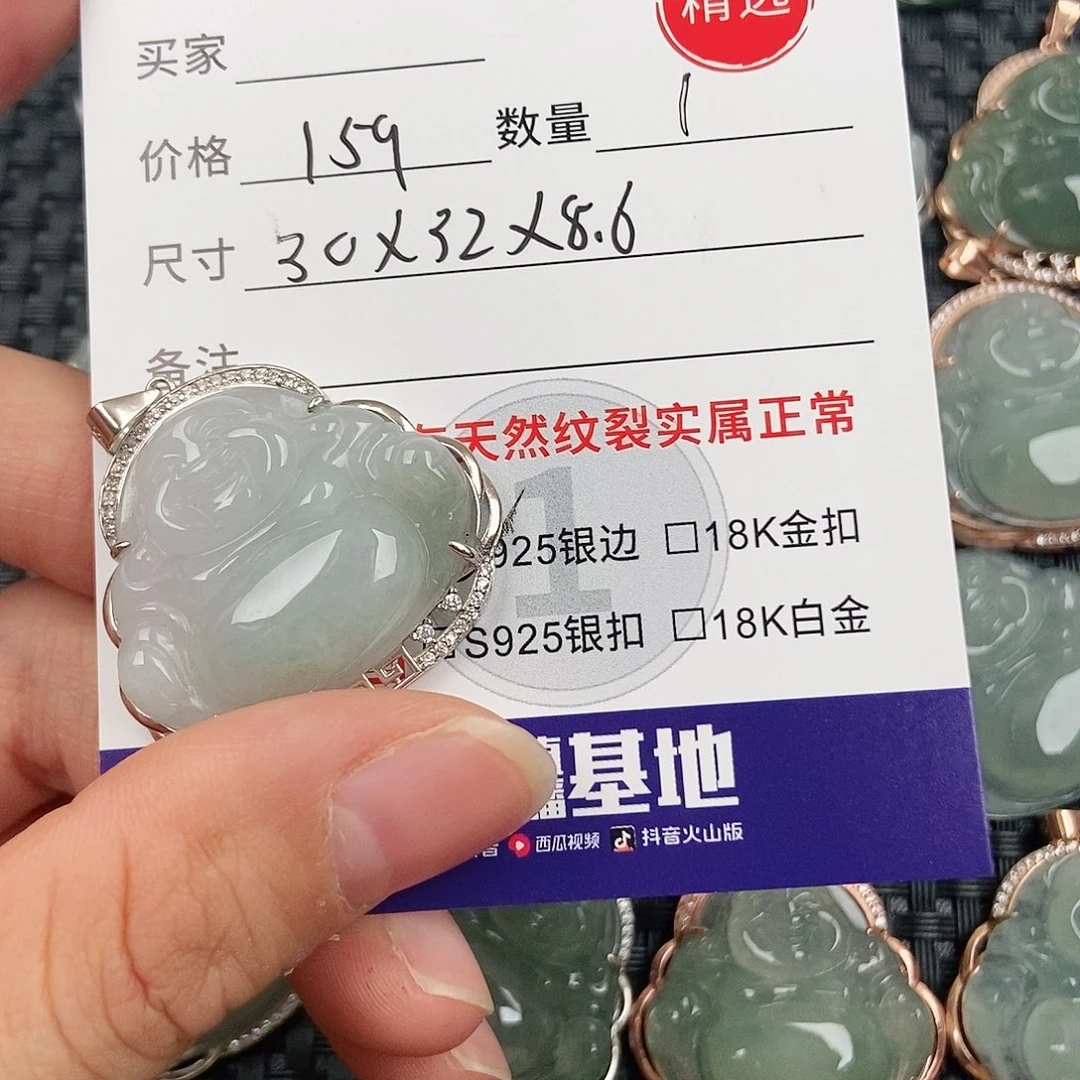翡翠银S925镶嵌颈饰