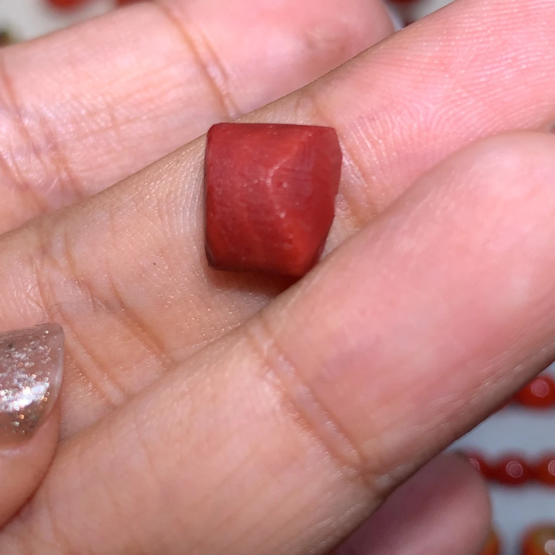 全***南红玛瑙无相7.5 厚度保大未镶嵌瓦西锦红 微纹